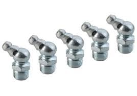 8mm x 1mm Pitch 45 degree style steel body Grease Nipples - 5 Nos-picture-21