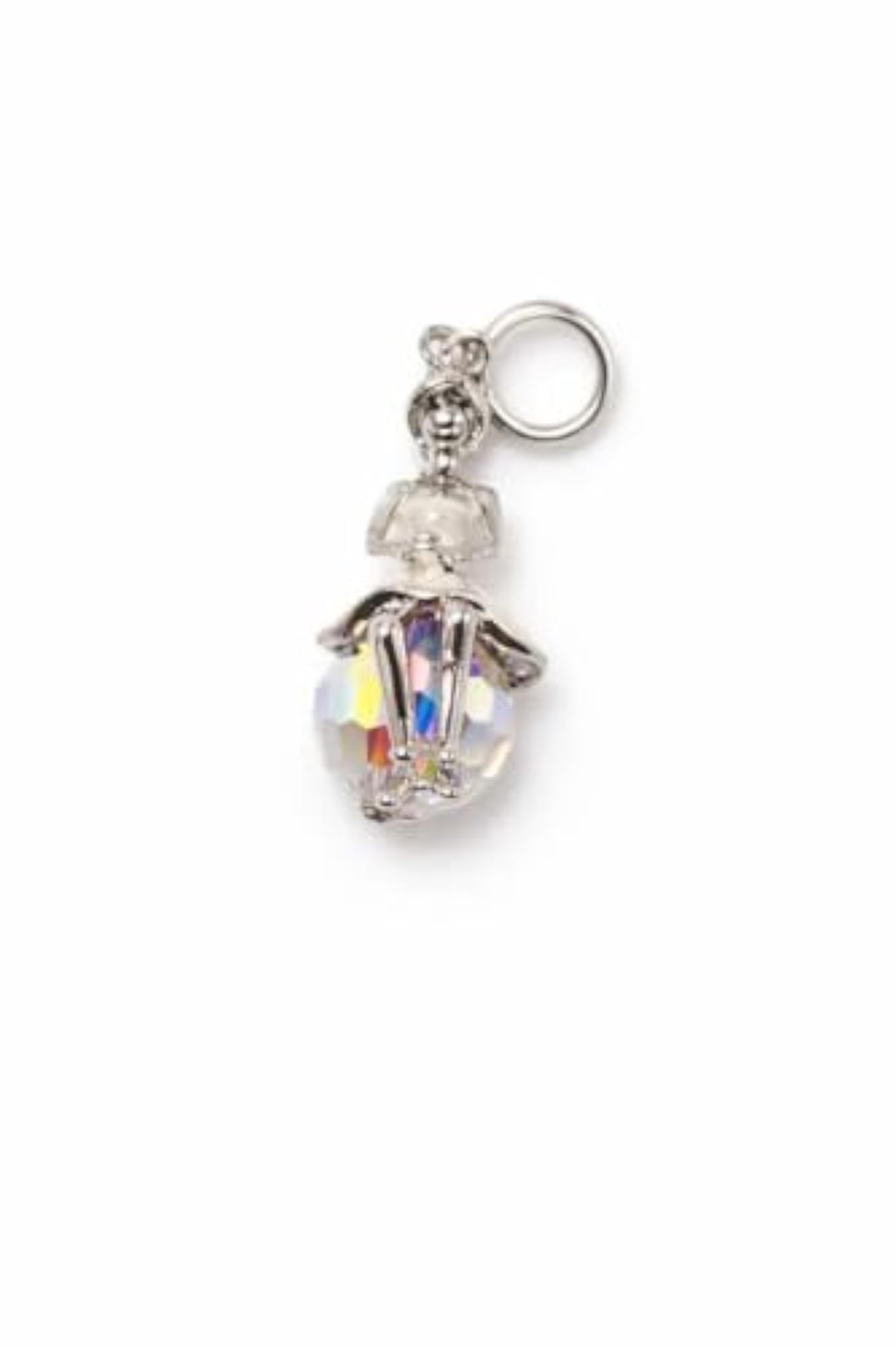 Women's 925 Sterling Silver Crystal Doll Pendant Charm