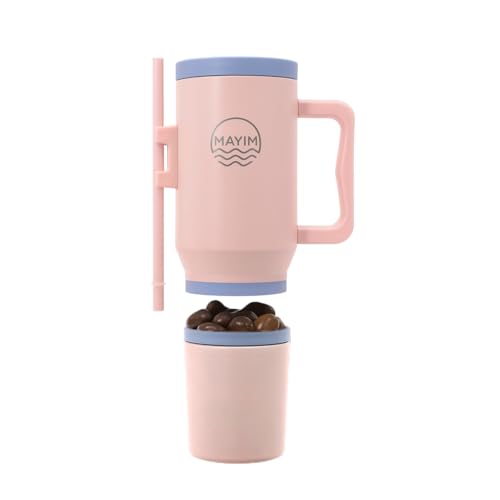 Sip N’ Snack Dual Compartment Stainless Steel Water...