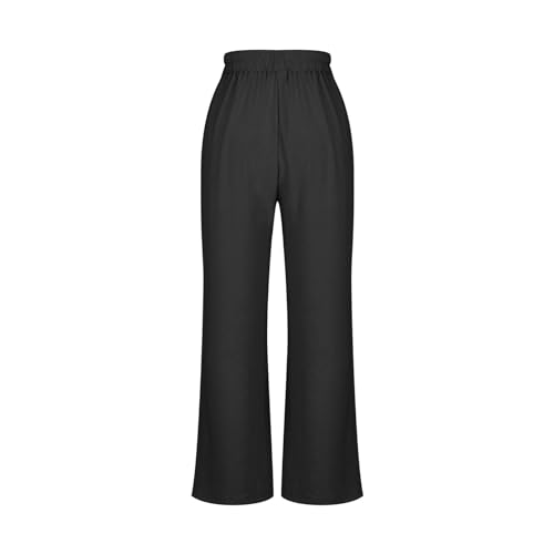 Wide Leg Pants Women Dressy Elastic High Waisted Lounge Palazzo Pant Flowy Casual Business Work Trousers with Pockets3
