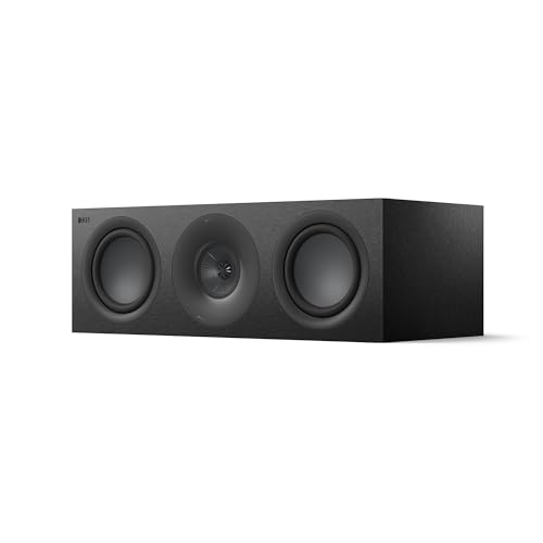 KEF Q6 Meta passiver Center- / LCR-HiFi-Lautsprecher, Satin Black | Musik | TV & Heimkino | Gaming | Geschlossene 3-Wege-Box | 10 cm Uni-Q-Treiber mit MAT | Zwei 16,5 cm Tieftöner