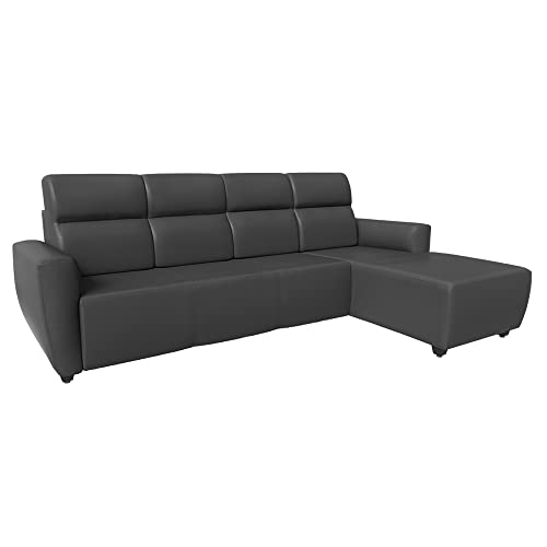 Image of Wakefit Sofa Set | 3 Year Warranty | Sofa 3 Seater, 3 Seater Sofa for Living Room, Wooden Sofa Set, 3 Seater + Right Aligned, Sofa for Living Room - Belize(Romance : Marble Grey)