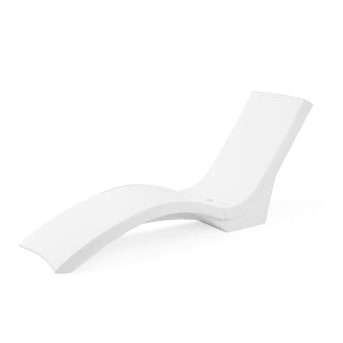 Step2 Vero Pool Lounger, Fade-Resistant, Waterproof Patio Furniture, Pool Lounge Chair for Sun Shelf, Use in Pools with Shelves Up to 12-Inches Deep or Outside Pool Deck, Weighted, White