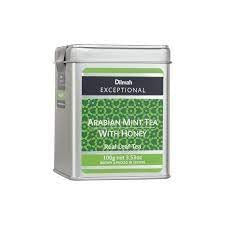 DilmahExceptional Arabian Mint with Honey Flavored Black Loose-Leaf Tea Tin - 100g of Single Origin, Premium Ceylon Tea with Natural Flavors