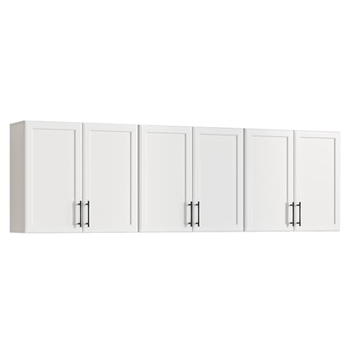 Fimello Extra Wide 70.8 Inch Laundry Room Cabinet Set In Off-White