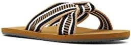 Billabong Women's Seashell Flat Sandal, Black Multi, 7 | Image 1