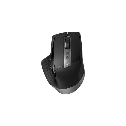 Rapoo MT750S kabellose Maus wireless Mouse 3200 DPI Sensor umweltfreundlicher wiederaufladbarer Akku ergonomisch für Rechtshänder PC & Mac - schwarz