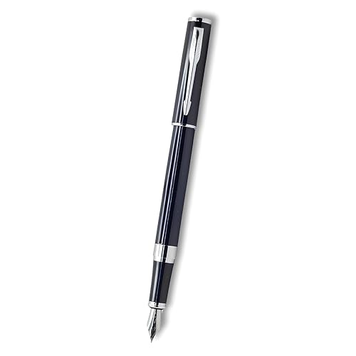 Image of Venti Fountain Pen - Metal Luxury Pen, Schmidt Nib (Medium), Best Pen Gift Set for Men & Women, Professional, Executive, Office, Nice Pens,Return Gift (F5087-Black)