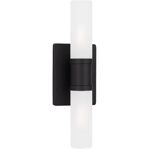 Image of Generation Lighting 4465002-112 Keaton Vanity, 2-Light 80 Total Watts, Midnight Black