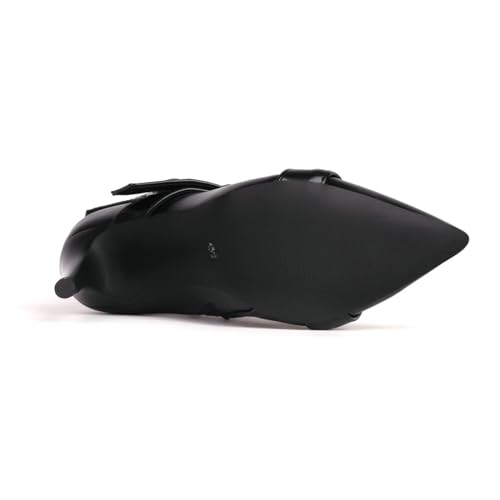 UniqueStride Women's Mary Jane Shoes Chunky Block High Heels Pumps Buckle Strap Round Toe Shoes3