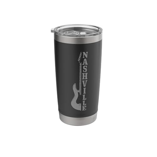 Nashville Tennessee Vintage Country Music City Guitar Stainless Steel Insulated Tumbler