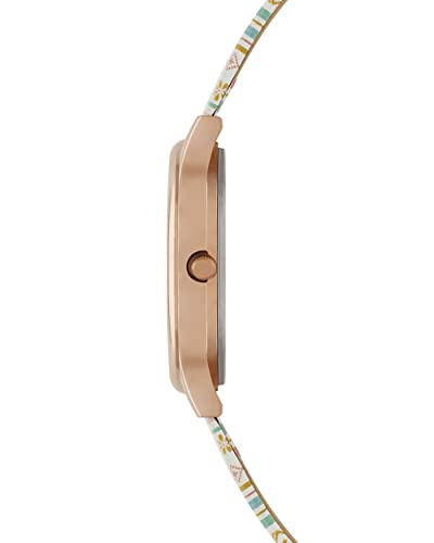 TEAL BY CHUMBAK Round Dial Analog Watch for Women|Paisely Garden Collection| Printed Vegan Leather Strap|Gifts for Women/Girls/Ladies |Stylish Fashion Watch for Casual/Work