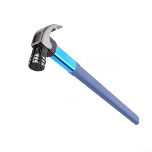 Marteau à panne fendue de 283,5 g avec poignée en fibre isolante, tête en acier à haute teneur en carbone, poignée de réduction des chocs et démarreur de clous magnétique pour encadrement, menuiserie