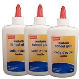 image for STAPLES Washable Non-Toxic School Glue 4 oz./ 118 ml Pack of 3, 3 Pack