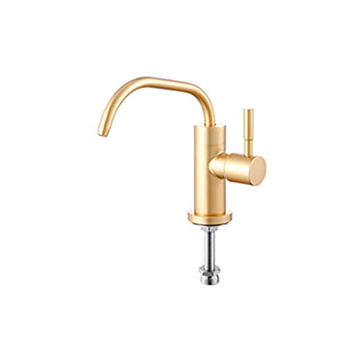 Osmoseanlage Trinkwasser für Küche Umkehrosmose Kaltwasserhahn Edelstahlhahn,Gold