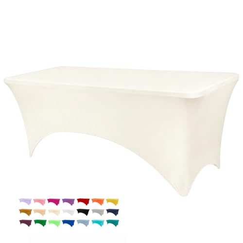 BDDC 4ft Stretch Spandex Fitted Table Cloth for 4 Foot Tables