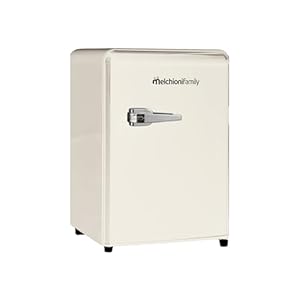 Melchioni Family | Kühlschrank Sibirien, Fassungsvermögen 45 l, Mini-Kühlschrank, Vintage, cremefarben, inkl
