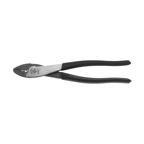 Klein Tools 1006 Cutting/Crimping Tool, Made in USA, Crimps 10 to 22 AWG Solderless Terminals and Connectors, with Wire Cutter in Tapered Nose by KLEIN TOOLS - Used condition - US$31.24