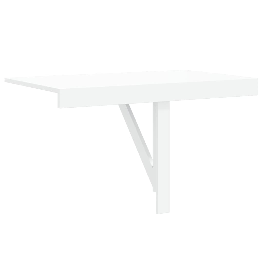vidaXL Mesa de Pared Plegable contrachapada Blanco Brillo 100x60x56 cm