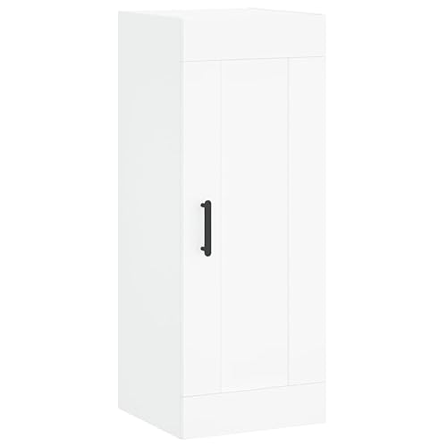 Gecheer Kitchen Cabinet Modern Kitchen Storage Cupboard Bathroom Living Room Kitchen Storage Unit White 34.5x34x180 cm Engineered Wood Type12 - Image 8