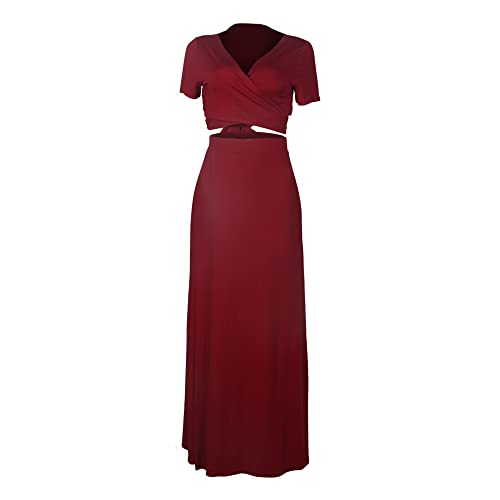 Image of MESLIMA Two Piece Dresses Sets for Women Summer Boho Maxi Dresses