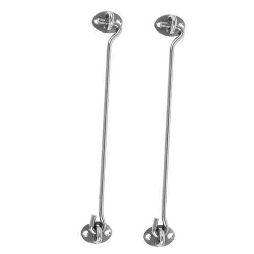 Unomor 2pcs Stainless Steel Window Catch Shed Door Lock Latch Hook Barn Door Locks Bedroom Door Locks Outdoor Gate Latch Screen Door Locks and Latches Door Latches Door Locks Latch Silver