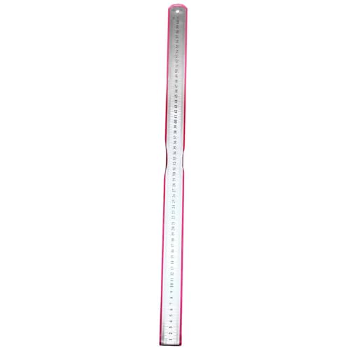 Règle à bord droit en acier inoxydable robuste 60cm argenté - 3