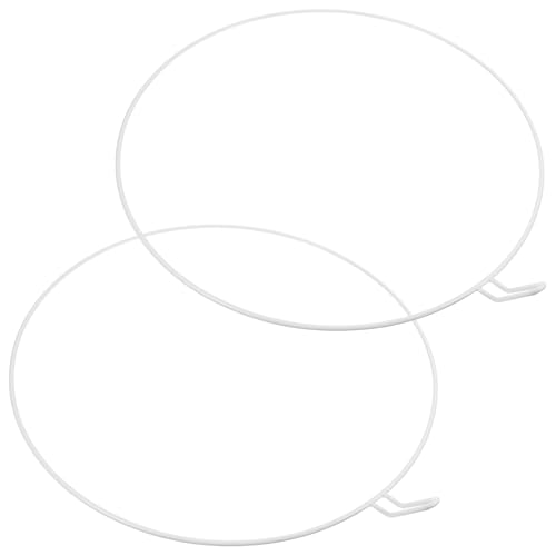 GALPADA 2 Aros de Hierro Blancos para Dosel de Cuna Infantil, Soporte Redondo de Alta Resistencia para Mosquitero, Uso Hogar, Paquete de 2 Piezas