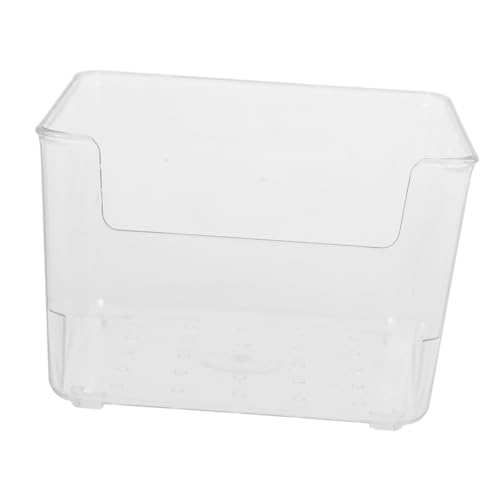 HAPINARY Clear Memo Pads Storage Box Durable Notepad Holder for Office Supplies Organization Compact Desktop Message Note Container Space Saving Design for Business Cards and Index Cards