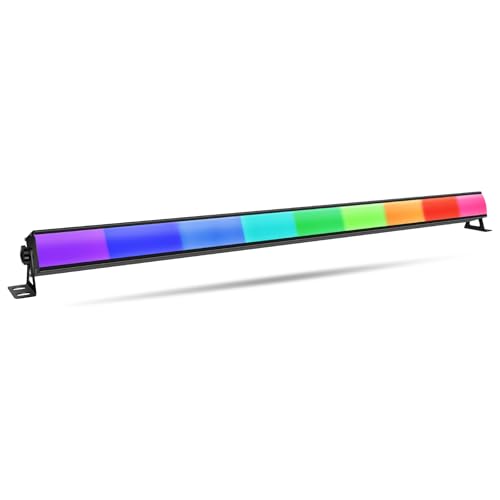60W RGB DJ Light Bar - 40' 224LED Pixel Lights - 54 Shows 26 Static Colors - Sound Activated DMX Control - Daisy Chain Power for Party Events Church Stage Concert Performance