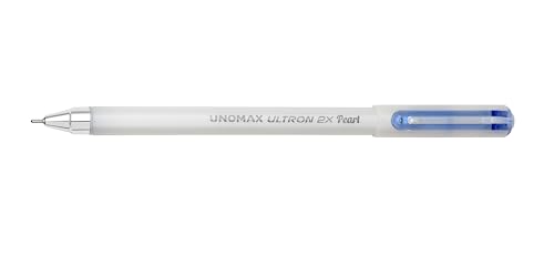 Image of Unomax Ultron 2X Pearl Liquid Ball Point Pen | Premium Matt Finish | Double Writing Length | Jet Ink Technology (Pack of 20) (Blue)