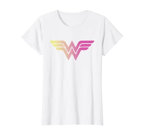 Wonder Woman 80th Pop Art Wonder Logo T-Shirt, Femme, Blanc, M