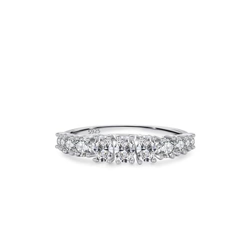 Bague alliance argent 925 femme blanc zircone cubique bague pierre