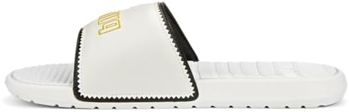 PUMA Mens Cool Cat Fc Slide Athletic Sandals Casual - Black, White, Yellow