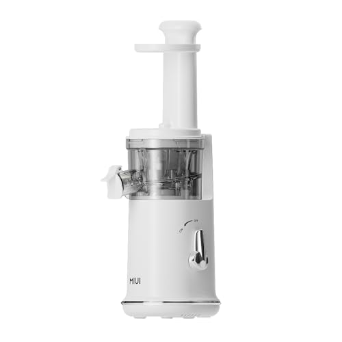 MIUI Mini Juicer 120W Single Spiral Cold Press Slow Juicer Quick Installation Easy Clean Apple Grapefruit Lemon Juice Ice Cream Simple and Stylish Easy to Store