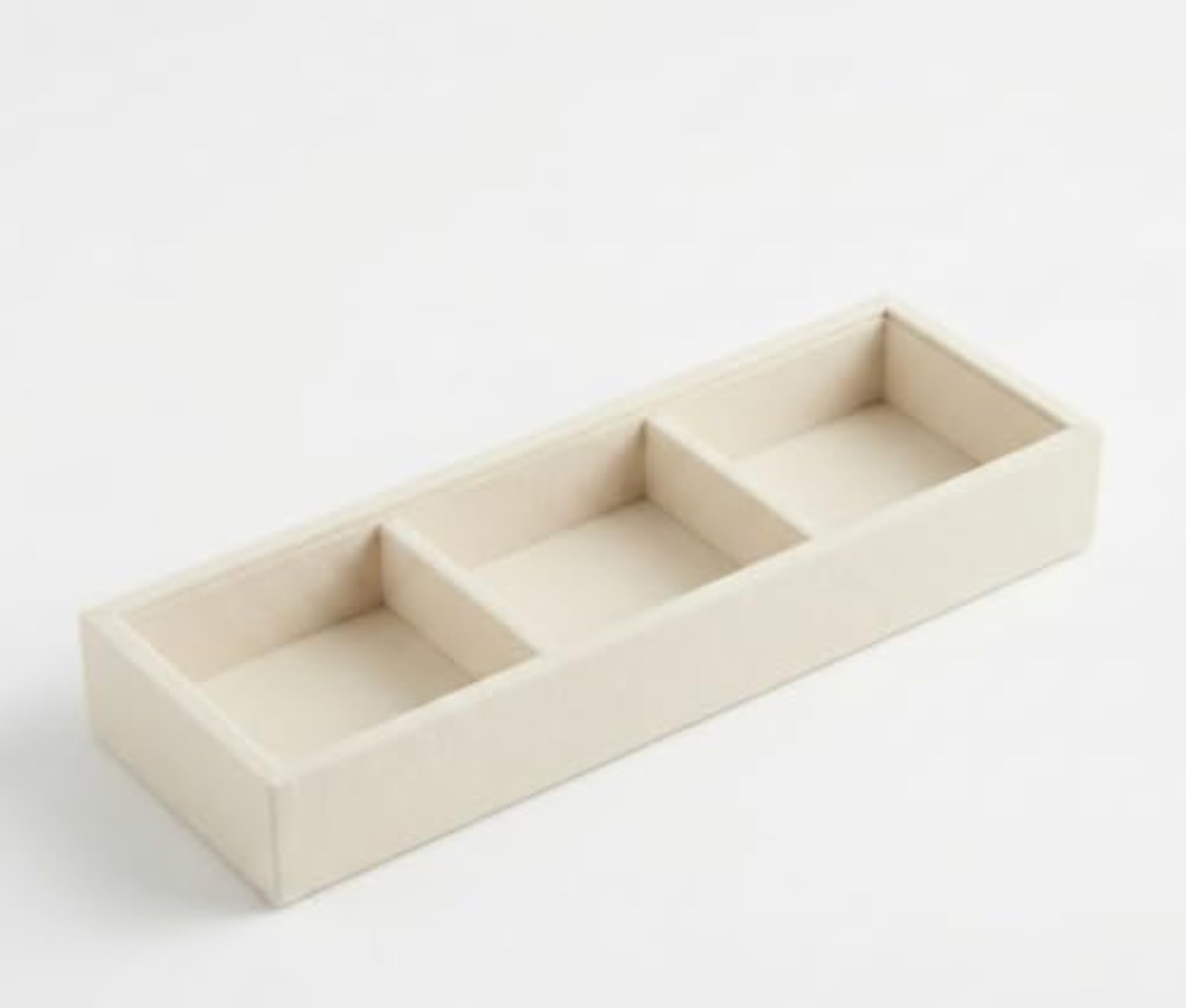 Cream Velvet Bangle Organizer Tray for Bracelets & Bangles