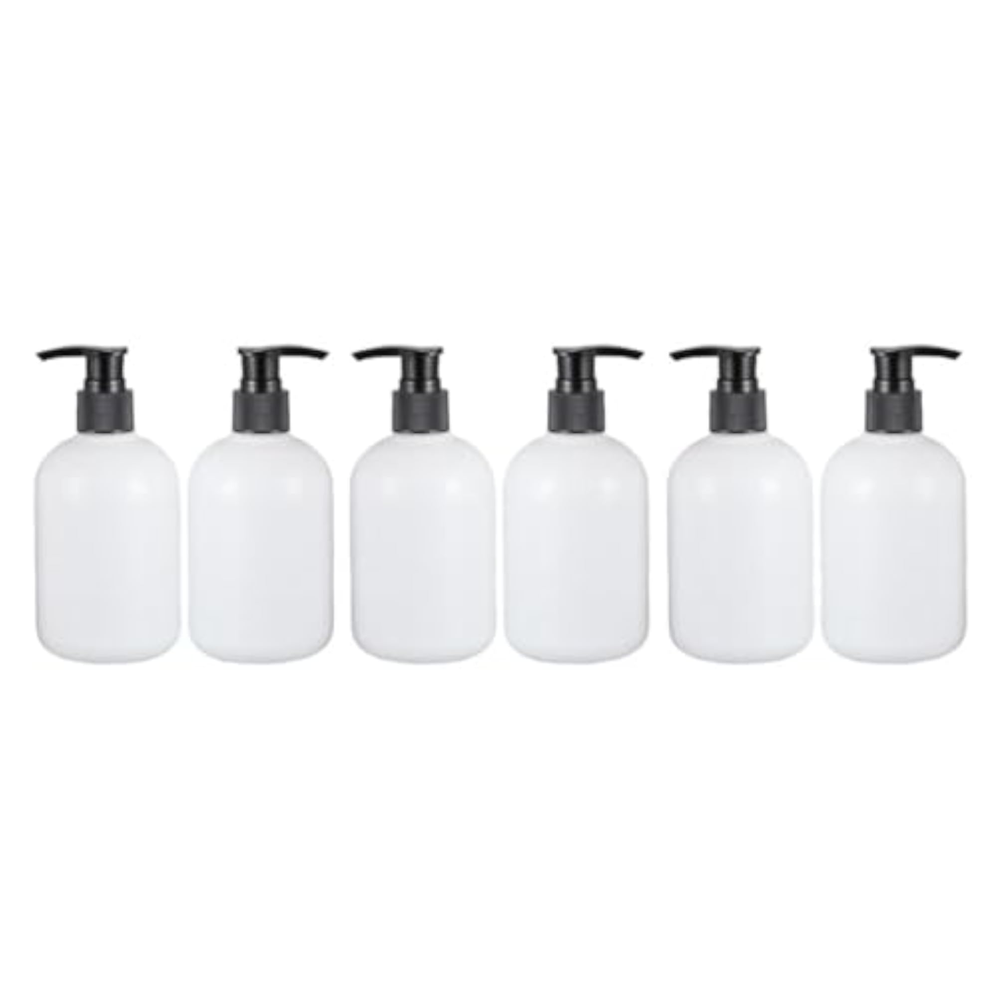 6pcs 350ml Empty Shampoo Conditioner Pump Bottle Dispenser Containers Black Pump