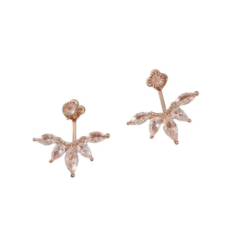 New 2026 Unisex Fashion Zirconia Women Jewelry White Color Cz Leaf Earrings Jackets For Party Price Fsep489 Trendy Accessories Creative Gift Women And Men Findings