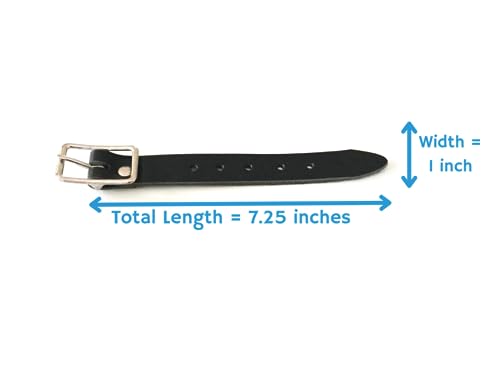 Kilt Extender Buckle Straps for Tight Fitting Kilts Black Leather Nickel Hardware2