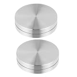 DOITOOL 2 Stück Drehbare Kuchenplattenlager aus Aluminiumlegierung Stabile und Glatte Drehung für Kuchenaufbewahrungsständer und Lebensmitteldisplay Regale in Silber