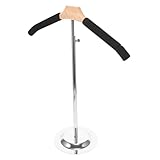 Présentoir à vêtements - en acier inoxydable, bois, matériau en mousse, lisse et ferme, et ne vous fait pas mal aux mains lors de l'utilisation, support à vêtements