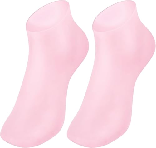 Image of UCRAVO Silicon Heel Socks for Cracked Heels (Pack of 1) | Moisturizing Gel Socks with Vitamin E & Natural Oils | Foot Care Spa Socks for Dry Feet, Heel Pain, Callus Repair Softening| Men & Women