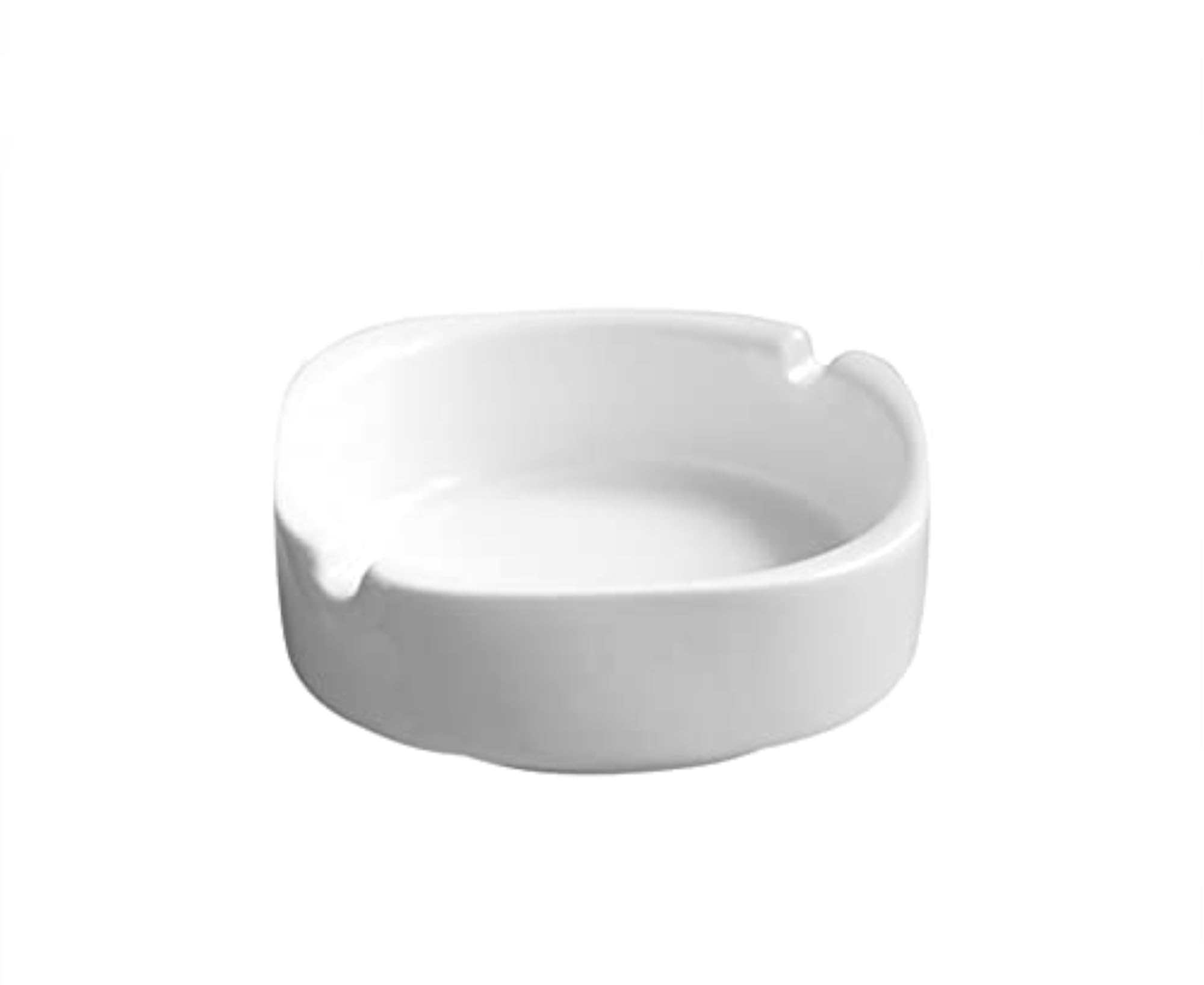 Pure White Ceramic Ashtray for Home and Office Use