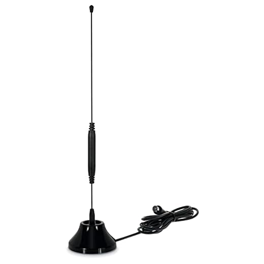 TechniSat DIGIFLEX TT6 - Passive Stab-Zimmerantenne DVB-T2/DAB+/UKW (Schutzart IP20, IEC-Anschluss, 75 Ohm Impedanz) schwarz