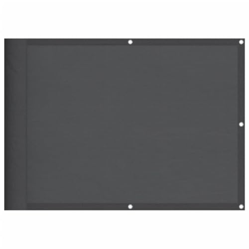 vidaXL Balkon Sichtschutz, Balkonbespannung mit Ösen Seil, Wasserfeste Balkonabdeckung, Balkonverkleidung für Balkon Terrasse, 75x700cm Anthrazit 100% Polyester-Oxford