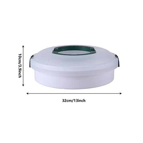 Diirppr 10Inch 3-In-1 Round Pie Carrier Portable Egg Carrier Deviled Egg Tray Cupcake,Christmas Party Container With With Egg Holder Trays Holds Up To 12 Cupcakes / 18 Eggs (Dark Green) #TOP1