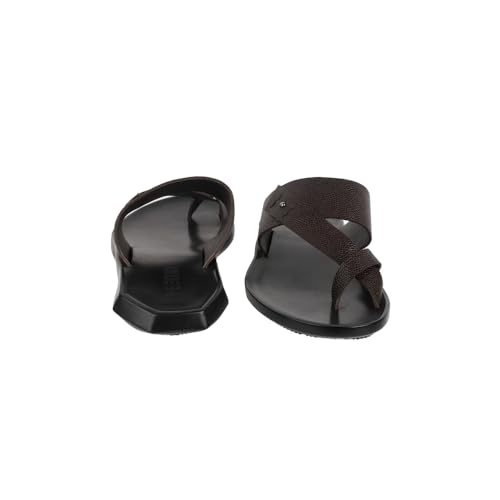 Image of Metro Men's Leather Printed Casual Chappal