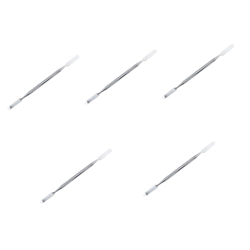 Beavorty 5pièces Outil De Mélange Acier Inoxydable Pour Fond De Teint Et Maquillage Barrette De Modulation De Couleur Argentée Pour Cosmétiques Facile à Nettoyer Et