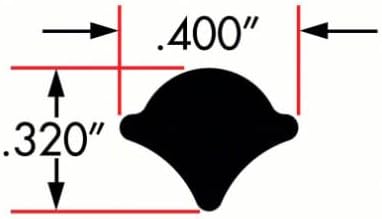 Window Locking Gasket Key, Mates up with Dual Piece Locking Gaskets, Dense Santoprene (EPDM + PP) Rubber, (25 ft)