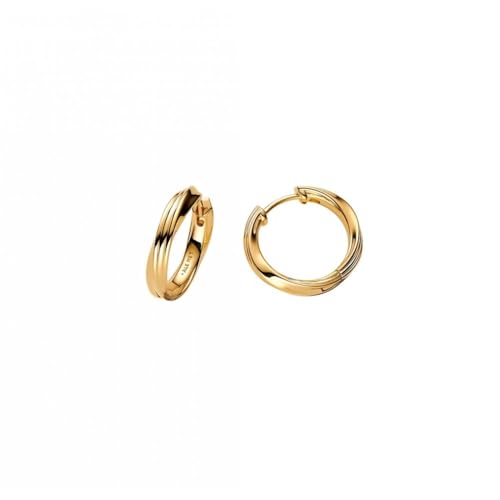 Créoles torsadées Pandora Essence boucles d'oreilles en argent plaqué or pour femme